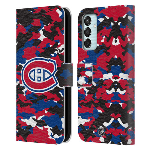 NHL Montreal Canadiens Camouflage Leather Book Wallet Case Cover For Samsung Galaxy M15/F15 5G