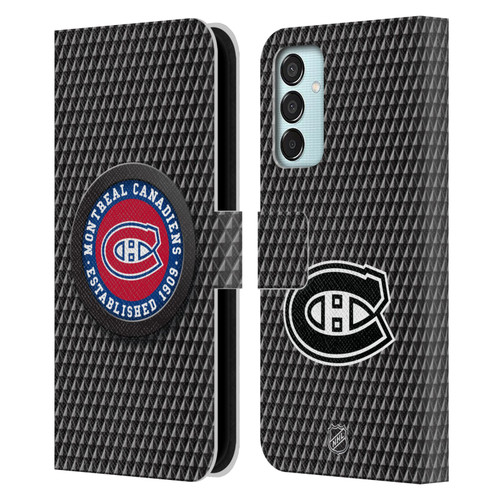 NHL Montreal Canadiens Puck Texture Leather Book Wallet Case Cover For Samsung Galaxy M15/F15 5G
