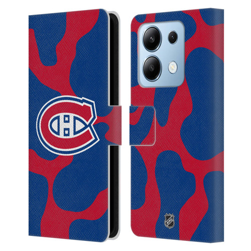 NHL Montreal Canadiens Cow Pattern Leather Book Wallet Case Cover For Xiaomi Redmi Note 13/13 Pro 5G