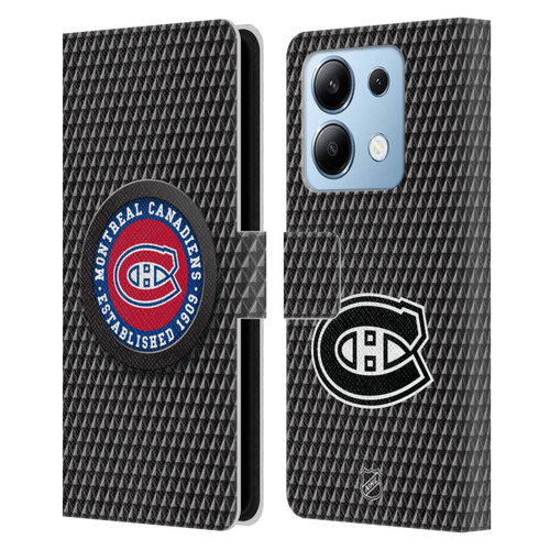 NHL Montreal Canadiens Puck Texture Leather Book Wallet Case Cover For Xiaomi Redmi Note 13/13 Pro 5G