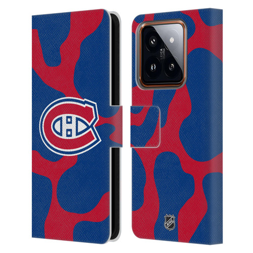 NHL Montreal Canadiens Cow Pattern Leather Book Wallet Case Cover For Xiaomi 14