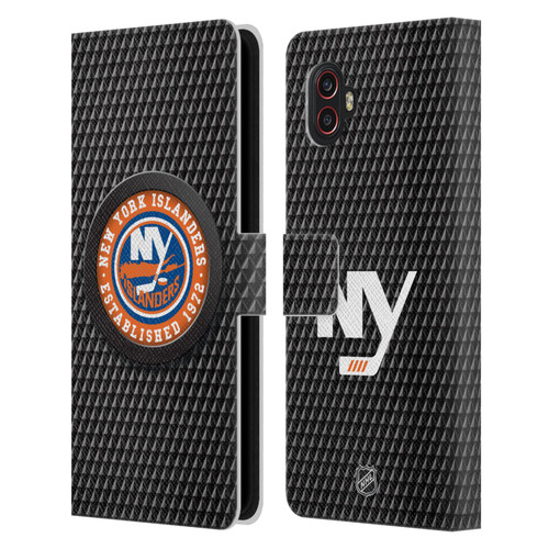 NHL New York Islanders Puck Texture Leather Book Wallet Case Cover For Samsung Galaxy Xcover6 Pro/Pro2
