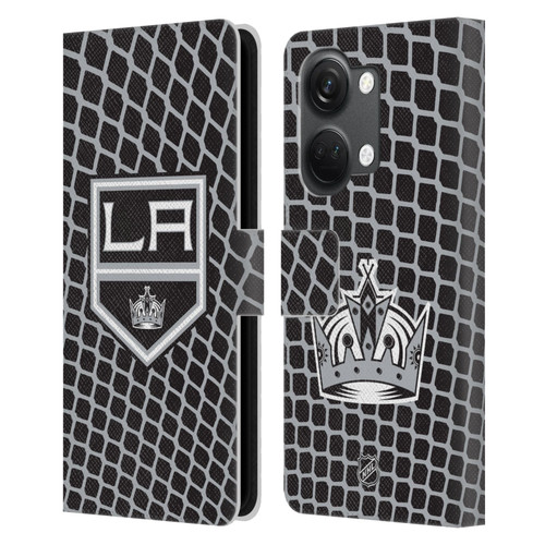 NHL Los Angeles Kings Net Pattern Leather Book Wallet Case Cover For OnePlus Nord 3 5G