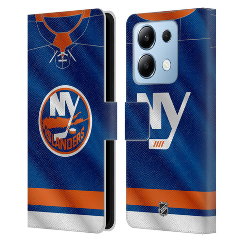 NHL New York Islanders Jersey Leather Book Wallet Case Cover For Xiaomi Redmi Note 13/13 Pro 5G