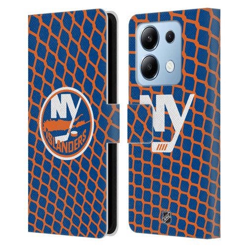 NHL New York Islanders Net Pattern Leather Book Wallet Case Cover For Xiaomi Redmi Note 13/13 Pro 5G