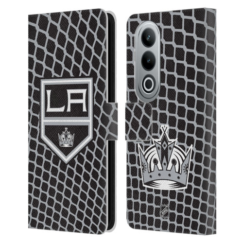 NHL Los Angeles Kings Net Pattern Leather Book Wallet Case Cover For OPPO OnePlus Ace 3V 5G