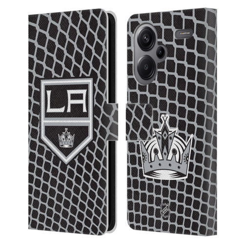 NHL Los Angeles Kings Net Pattern Leather Book Wallet Case Cover For Xiaomi Redmi Note 13 Pro Plus 5G