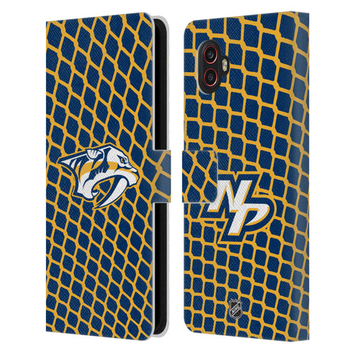 NHL Nashville Predators Net Pattern Leather Book Wallet Case Cover For Samsung Galaxy Xcover6 Pro/Pro2