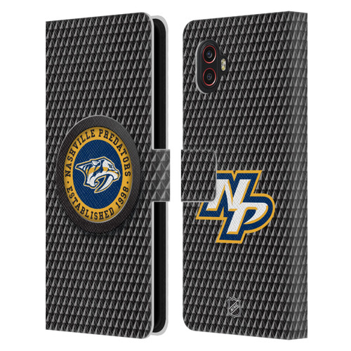 NHL Nashville Predators Puck Texture Leather Book Wallet Case Cover For Samsung Galaxy Xcover6 Pro/Pro2