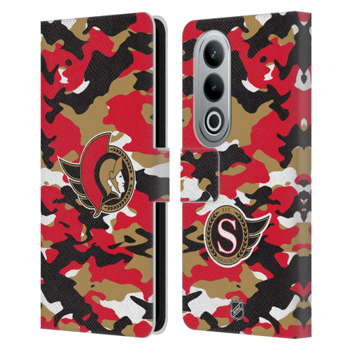 NHL Ottawa Senators Camouflage Leather Book Wallet Case Cover For OPPO OnePlus Ace 3V 5G