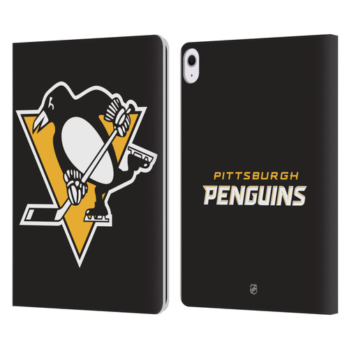 NHL Pittsburgh Penguins Plain Leather Book Wallet Case Cover For Apple iPad Air 13 2024