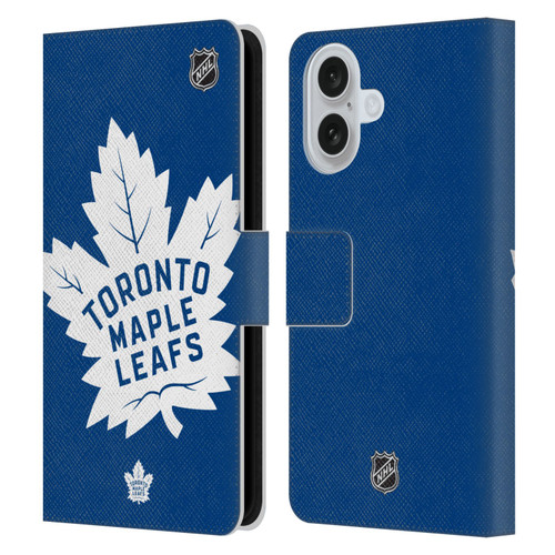 NHL Toronto Maple Leafs Oversized Leather Book Wallet Case Cover For Apple iPhone 16