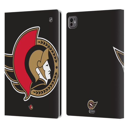 NHL Ottawa Senators Oversized Leather Book Wallet Case Cover For Apple iPad Pro 11 M4 2024