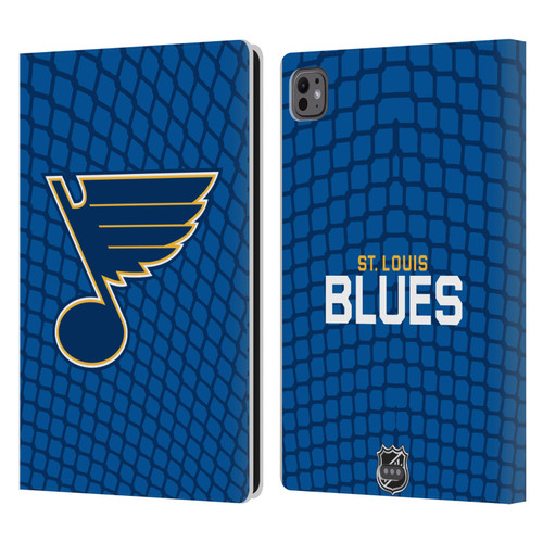 NHL St Louis Blues Net Pattern Leather Book Wallet Case Cover For Apple iPad Pro 11 M4 2024