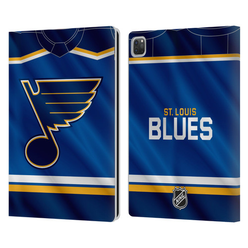 NHL St Louis Blues Jersey Leather Book Wallet Case Cover For Apple iPad Pro 13 M4 2024