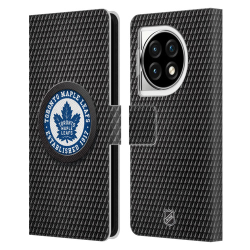 NHL Toronto Maple Leafs Puck Texture Leather Book Wallet Case Cover For OPPO OnePlus Ace 3 5G