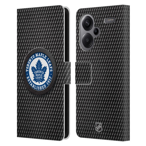 NHL Toronto Maple Leafs Puck Texture Leather Book Wallet Case Cover For Xiaomi Redmi Note 13 Pro Plus 5G