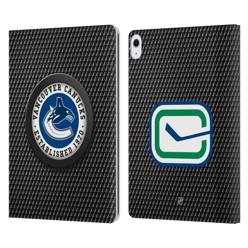 NHL Vancouver Canucks Puck Texture Leather Book Wallet Case Cover For Apple iPad Air 13 2024