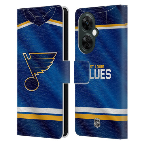 NHL St Louis Blues Jersey Leather Book Wallet Case Cover For OnePlus Nord CE 3 Lite 5G