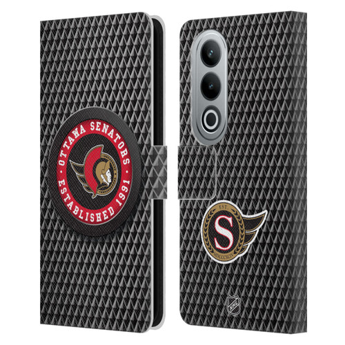 NHL Ottawa Senators Puck Texture Leather Book Wallet Case Cover For OPPO OnePlus Ace 3V 5G