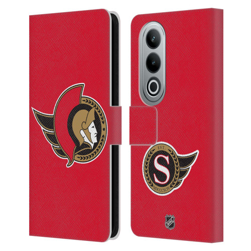 NHL Ottawa Senators Plain Leather Book Wallet Case Cover For OPPO OnePlus Ace 3V 5G