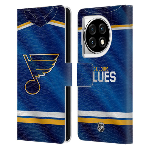 NHL St Louis Blues Jersey Leather Book Wallet Case Cover For OPPO OnePlus Ace 3 5G