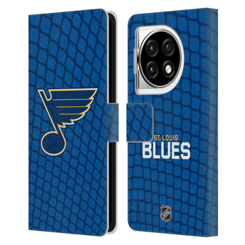 NHL St Louis Blues Net Pattern Leather Book Wallet Case Cover For OPPO OnePlus Ace 3 5G