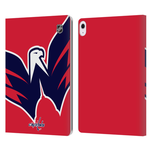 NHL Washington Capitals Oversized Leather Book Wallet Case Cover For Apple iPad Air 13 2024