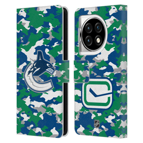 NHL Vancouver Canucks Camouflage Leather Book Wallet Case Cover For OPPO OnePlus Ace 3 5G