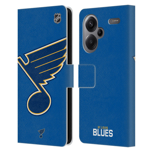 NHL St Louis Blues Oversized Leather Book Wallet Case Cover For Xiaomi Redmi Note 13 Pro Plus 5G