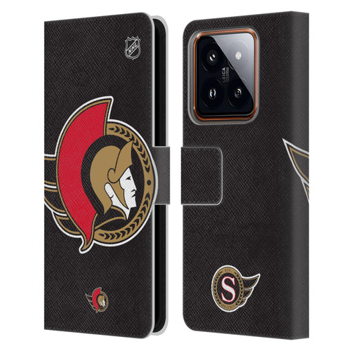 NHL Ottawa Senators Oversized Leather Book Wallet Case Cover For Xiaomi 14