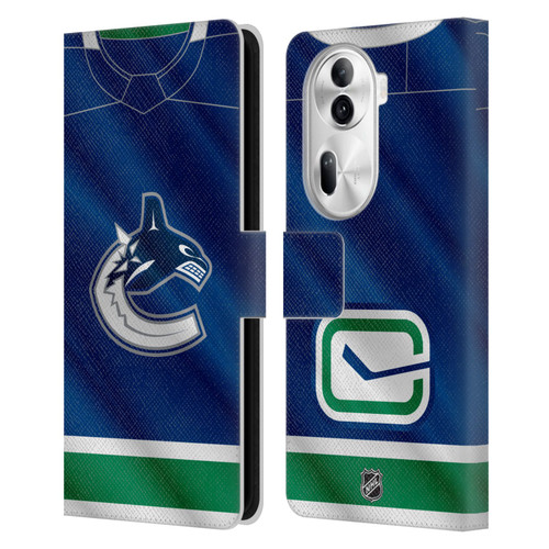 NHL Vancouver Canucks Jersey Leather Book Wallet Case Cover For OPPO Reno11