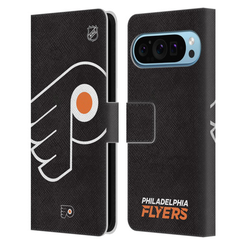 NHL Philadelphia Flyers Oversized Leather Book Wallet Case Cover For Google Pixel 9 / Pixel 9 Pro