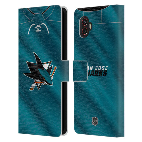 NHL San Jose Sharks Jersey Leather Book Wallet Case Cover For Samsung Galaxy Xcover6 Pro/Pro2