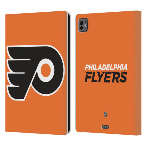 NHL Philadelphia Flyers Plain Leather Book Wallet Case Cover For Apple iPad Pro 11 M4 2024