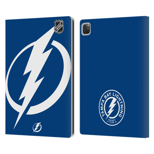 NHL Tampa Bay Lightning Oversized Leather Book Wallet Case Cover For Apple iPad Pro 13 M4 2024