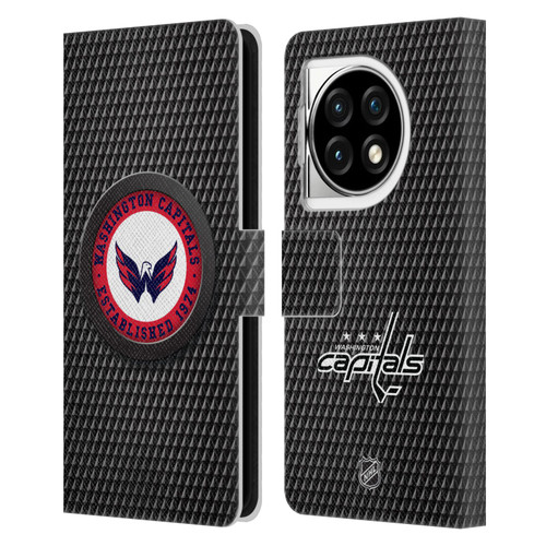 NHL Washington Capitals Puck Texture Leather Book Wallet Case Cover For OPPO OnePlus Ace 3 5G