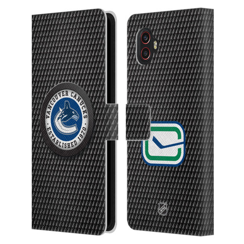 NHL Vancouver Canucks Puck Texture Leather Book Wallet Case Cover For Samsung Galaxy Xcover6 Pro/Pro2