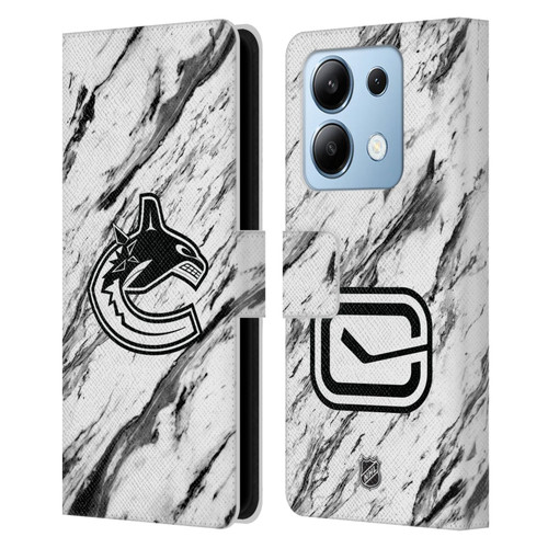 NHL Vancouver Canucks Marble Leather Book Wallet Case Cover For Xiaomi Redmi Note 13/13 Pro 5G