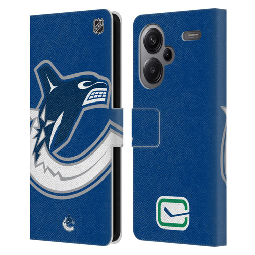 NHL Vancouver Canucks Oversized Leather Book Wallet Case Cover For Xiaomi Redmi Note 13 Pro Plus 5G
