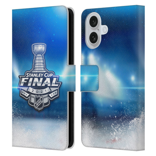 NHL 2021 Stanley Cup Final Stadium Leather Book Wallet Case Cover For Apple iPhone 16