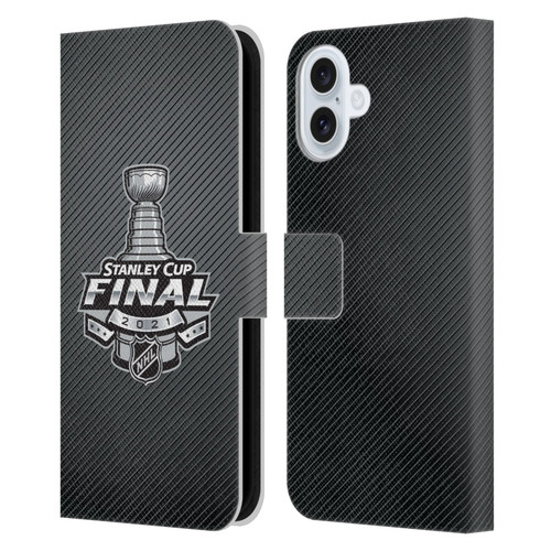 NHL 2021 Stanley Cup Final Stripes Leather Book Wallet Case Cover For Apple iPhone 16 Plus