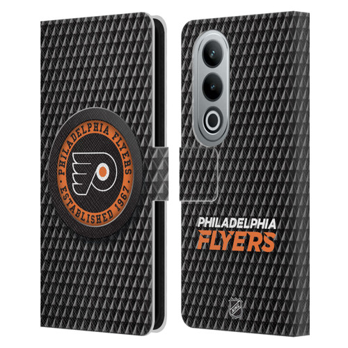 NHL Philadelphia Flyers Puck Texture Leather Book Wallet Case Cover For OPPO OnePlus Ace 3V 5G