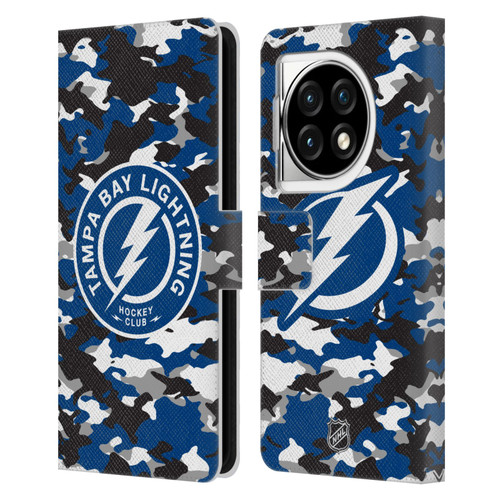 NHL Tampa Bay Lightning Camouflage Leather Book Wallet Case Cover For OPPO OnePlus Ace 3 5G