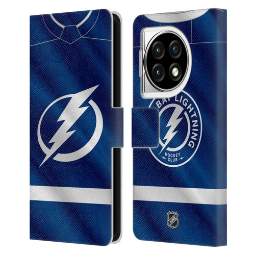 NHL Tampa Bay Lightning Jersey Leather Book Wallet Case Cover For OPPO OnePlus Ace 3 5G