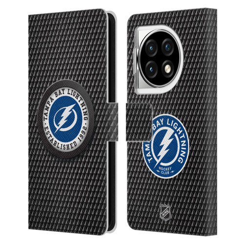 NHL Tampa Bay Lightning Puck Texture Leather Book Wallet Case Cover For OPPO OnePlus Ace 3 5G