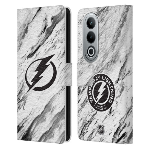 NHL Tampa Bay Lightning Marble Leather Book Wallet Case Cover For OPPO OnePlus Ace 3V 5G