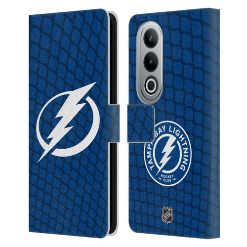 NHL Tampa Bay Lightning Net Pattern Leather Book Wallet Case Cover For OPPO OnePlus Ace 3V 5G