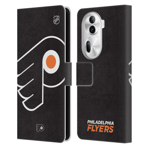 NHL Philadelphia Flyers Oversized Leather Book Wallet Case Cover For OPPO Reno11