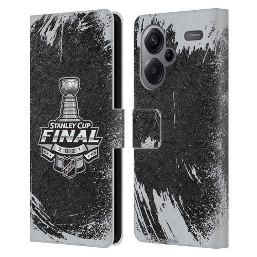 NHL 2021 Stanley Cup Final Distressed Leather Book Wallet Case Cover For Xiaomi Redmi Note 13 Pro Plus 5G